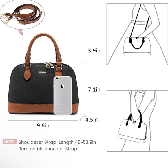 LOVEVOOK Purse for Women Small Crossbody Bags Classic Double Zip Top - Picture 6 of 6